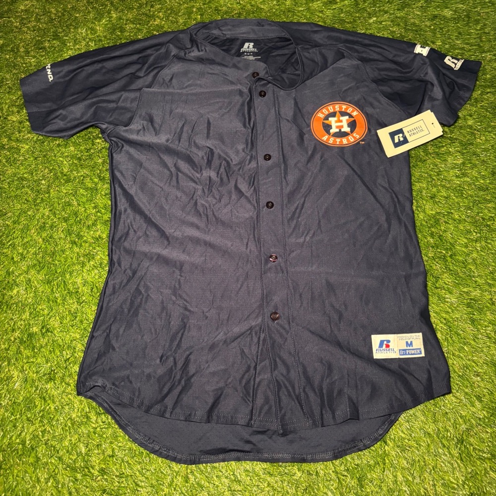 Russell Athletic Houston Astros Jersey Navy Netspend 00 HEB Dri-Power Mens M NEW